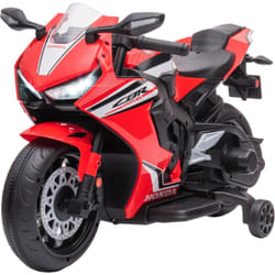 HOMCOM Moto per Bambini Elettrica Licenza HONDA Batteria 6V Velocità 3km/h Rosso