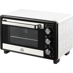 Homcom - Fornetto Elettrico 16L Temperatura 100°C-230°C Timer 60 Minuti Bianco