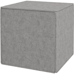 Poggia Piedi con Rivestimento in Tessuto Effetto Lino Grigio Chiaro - Homcom