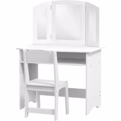 Descrizione: Porta in casa la magia del set da trucco per bambini AIYAPLAY formato da un tavolo toeletta con specchio e da un ...