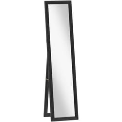 Homcom - Specchio con Cornice da Parete e da Terra per Ingresso e Camera, Nero