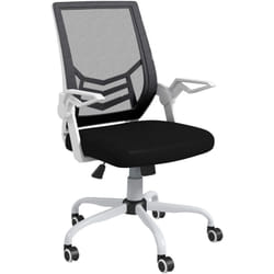 Vinsetto - Sedia per Scrivania Ergonomica e ad Altezza Regolabile Bianca Nera