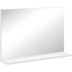 Kleankin - Specchiera Bagno da Parete Moderna con Ripiano 60x12x40 cm Bianco