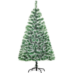 Homcom - Albero di Natale Moderno da 416 Rami in pet e Metallo Ø75x150cm Verde