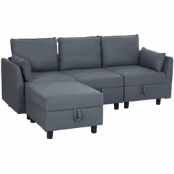 Descrizione: Migliora il comfort di casa con il divano componibile modulare HOMCOM. Con il suo design a sezioni separate, il ...
