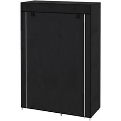 Homcom - Guardaroba Portatile con Porta a Cerniera in Tessuto non Tessuto Acciaio