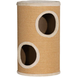Torre Tiragraffi per Gatti a 2 Livelli in Sisal e Peluche Marrone - Pawhut