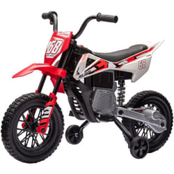 Aiyaplay - Moto Giocattolo per Bambini 3-6 Anni con Rotelle in pp e Metallo Rosso