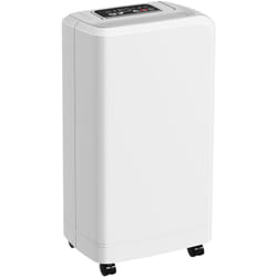 Homcom - Deumidificatore Ambienti 12L con Tubo di Scarico e Timer in abs Bianco