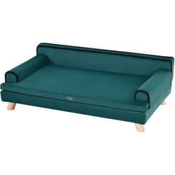 Letto per Cani Grandi Rialzato con Rivestimento Morbido e Lavabile Verde - Pawhut