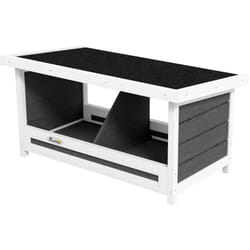 Nido Galline a 2 Aree in Legno con Base Rialzata e Tetto in Bitume - Pawhut