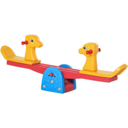 Homcom - Altalena a Bilancia per Bambini Età 1-4 Anni con Maniglie Antiscivolo