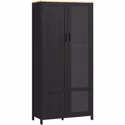 Descrizione: Questo elegante mobile dispensa HOMCOM a 2 ante, di cui uno a vetro, aggiungerà un tocco di modernità e stile al ...