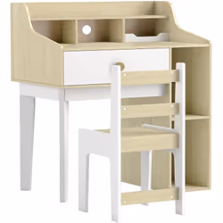Descrizione: Trasforma qualsiasi stanza in un'oasi creativa con il set composto da scrivania e sedia per bambini AIYAPLAY! Do ...