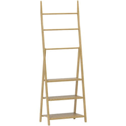 Portasciugamani con Scaffale Bagno 3 Ripiani Autoportante e Pieghevole - Homcom