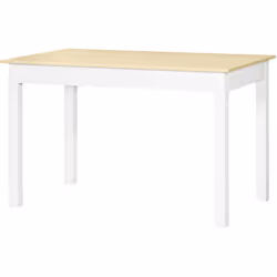 Descrizione: Questo tavolo da pranzo, elegante e dal design minimalista, vanta una solida struttura con legno laminato e gamb ...