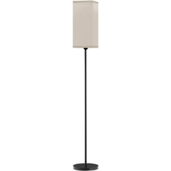 Homcom - Lampada Moderna in Tessuto con Interruttore a Pedale Nero e Beige