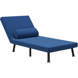 Poltrona Letto Singolo con Schienale Regolabile in 5 Posizioni Blu Scuro - Homcom