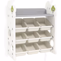 Descrizione: Fai scoprire il valore dell'ordine ai più piccoli con lo scaffale portagiochi AIYAPLAY per bambini! Costruito su ...