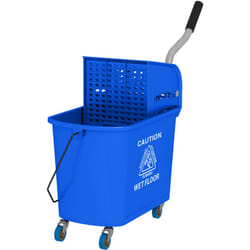 Carrello Pulizie da 20L con Secchio e Strizzatore in pp Blu - Homcom