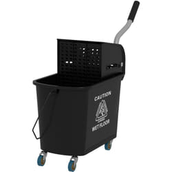 Carrello Pulizie da 20L con Secchio e Strizzatore in pp Nero - Homcom