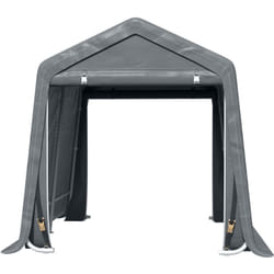 Outsunny - Tenda per Auto 2.4x2 m in Metallo e Tessuto pe Grigio Scuro
