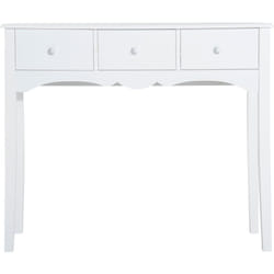 Consolle da Ingresso Moderna con 3 Cassetti in mdf 100x32x85 cm Bianco - Homcom