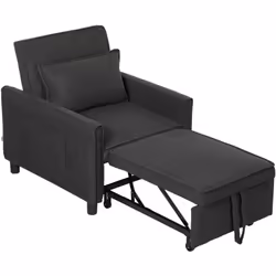 Descrizione: Unisci il comfort in casa a un arredamento di stile con la poltrona letto HOMCOM. Trasformala facilmente da polt ...