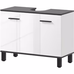 Descrizione: Ottimizza lo spazio in bagno con il mobile sotto lavabo di HOMCOM, ideato con un intaglio a U che ti consente di ...