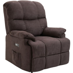 HOMCOM Poltrona Relax Elettrica Alzapersona Poltrona Reclinabile a 160° Marrone