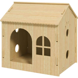 PawHut Casetta per il Cane con Finestrella e Ingresso Anteriore in Legno Rovere
