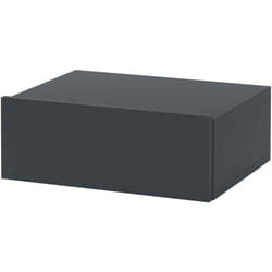Comodino Moderno con Cassetto dal Design Sospeso in Truciolato Nero - Homcom