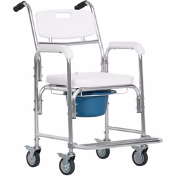 Descrizione: La sedia comoda HOMCOM in alluminio garantisce autonomia e mobilità per anziani e disabili. Dotata di un sedile ...