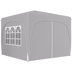 Outsunny Gazebo Pieghevole 3x3m con Altezza Regolabile Protezione UV50+ Grigio