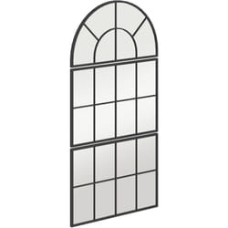 Homcom - Specchiera da Parete ad Arco in Stile Finestra 76x43cm Nero