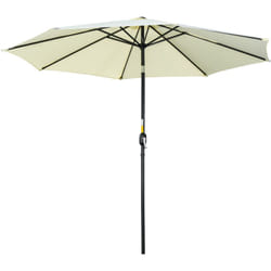 Ombrellone da Esterni Inclinabile con Manovella Ø3x2.5 m Beige - Outsunny