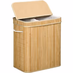 Descrizione: Questo elegante cesto per la biancheria in bambù aggiungerà un tocco di stile e funzionalità al tuo bagno. Prati ...