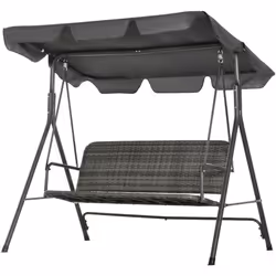 Descrizione: Rilassati all'aperto su questo dondolo da giardino 3 posti Outsunny. Il telaio in acciaio offre un supporto robu ...