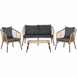 Descrizione: Lasciati conquistare dall'eleganza di questo set da giardino Outsunny in rattan. Il set è composto da 2 sedie da ...