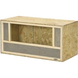 Pawhut - Rettilario in Legno Porte in Vetro e Pannelli in Rete 40x80x40cm