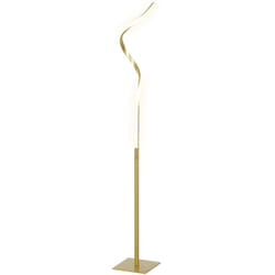 Homcom - Lampada da Terra led Interruttore a Pedale e 3 Luminosità Regolabili Oro