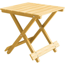 Tavolino Pieghevole da Esterno in Legno con Piano a Doghe 40x43x40cm - Outsunny