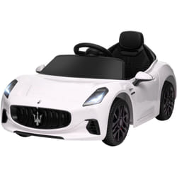 AIYAPLAY Auto per Bambini 12V Maserati con Telecomando Età 3-5 Anni Bianco