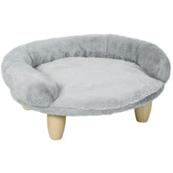 Lettino per Cani e Gatti Sfoderabile in Peluche 47x40x20cm Grigio - Pawhut