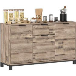 Credenza Soggiorno con Cassetto e 3 Armadietti in Legno Marrone - Homcom