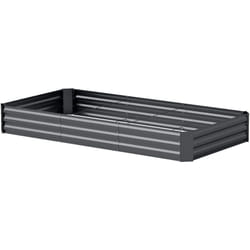 Letto per Orto Rialzato da 835L in Acciaio 240x120x30cm Grigio Scuro - Outsunny