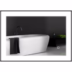 Descrizione: Trasforma il tuo bagno con questo specchio illuminato a LED HOMCOM, funzionale e sicuro per qualsiasi ambiente m ...