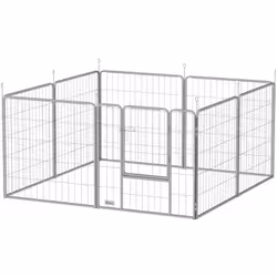 Descrizione: Esplora la versatilità del recinto per cani PawHut! Modificabile facilmente in diverse forme come il quadrato o ...