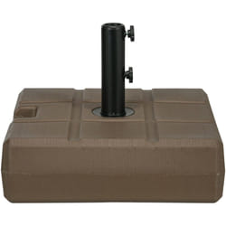 Outsunny - Basamento per Ombrellone Riempibile in hdpe con Maniglia Marrone