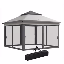 Descrizione: Un pratico riparo per i tuoi eventi all'aperto da montare facilmente e rapidamente: assicurati questo gazebo da ...